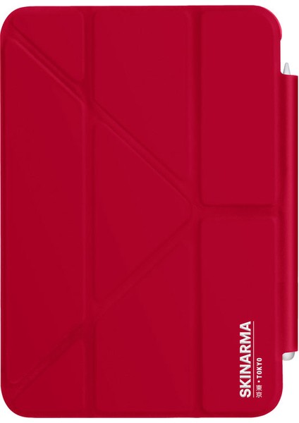 iPad Air 10.9 2020 4.nesil Kılıf Skinarma Kalemlikli Arkası Şeffaf Standlı Magnetik Taihi Sora Kılıf