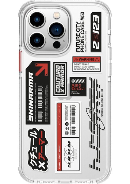 iPhone 14 Pro Max Uyumlu Kılıf Skinarma Şeffaf Desenli Airbag Tasarımlı Taito Kapak