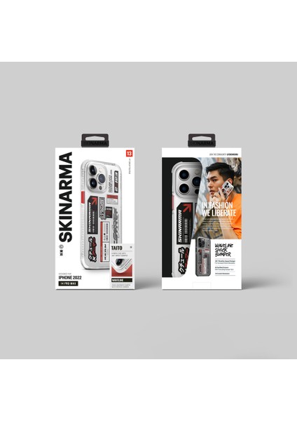 iPhone 14 Pro Max Uyumlu Kılıf Skinarma Şeffaf Desenli Airbag Tasarımlı Taito Kapak fırsatları