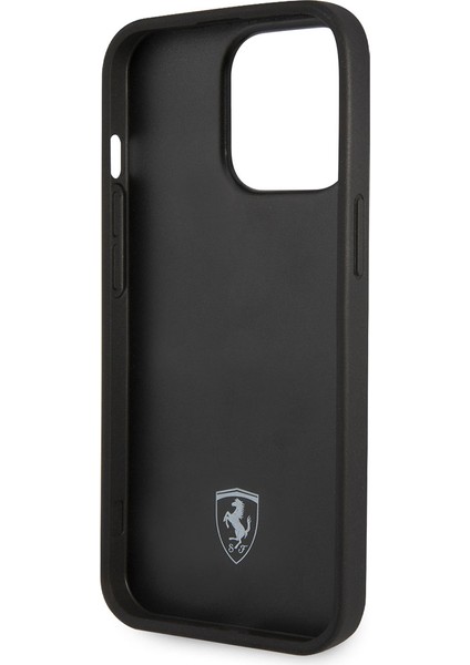 iPhone 14 Pro Uyumlu Kılıf Ferrari Deri Sarı Noktalı Dizayn Kapak