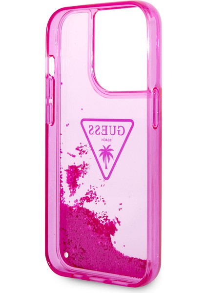 iPhone 14 Pro Uyumlu Kılıf Guess Transparan Sıvılı Simli Dizayn Kapak fırsatları