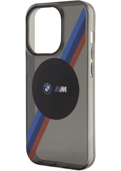 iPhone 14 Pro Max Uyumlu Kılıf Bmw Magsafe Şarj Özellikli Transparan 3 Renkli Şerit Dizayn Kapak fırsatları