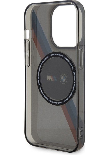iPhone 14 Pro Max Uyumlu Kılıf Bmw Magsafe Şarj Özellikli Transparan 3 Renkli Şerit Dizayn Kapak indirimleri