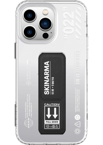 iPhone 14 Pro Max Uyumlu Kılıf Skinarma Standlı Şeffaf Tasarımlı Taihi Sora Kapak