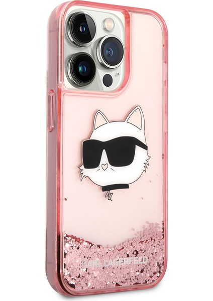 iPhone 14 Pro Max Uyumlu Kılıf Sıvılı Simli Choupette Head Dizayn Kapak modelleri