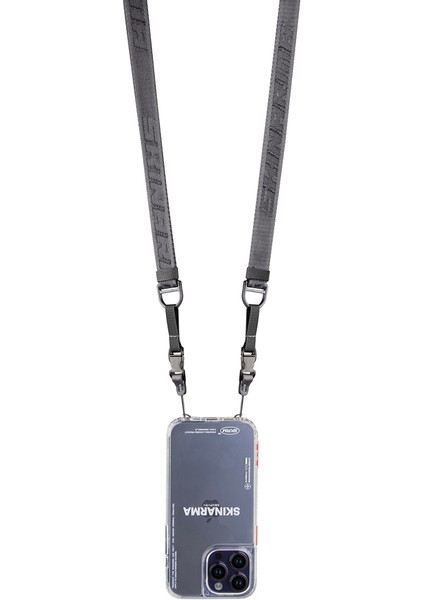 iPhone 14 Pro Uyumlu Kılıf Skinarma Şeffaf Airbag Tasarımlı Boyun Askılı Kiru Kapak