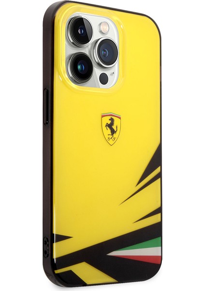 iPhone 14 Pro Uyumlu Kılıf Ferrari Sarı Italyan Bayrak Baskılı Dizayn Kapak fiyatları