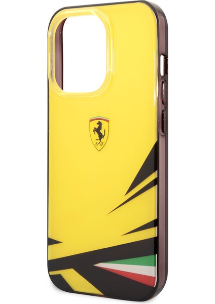 iPhone 14 Pro Uyumlu Kılıf Ferrari Sarı Italyan Bayrak Baskılı Dizayn Kapak fırsatları