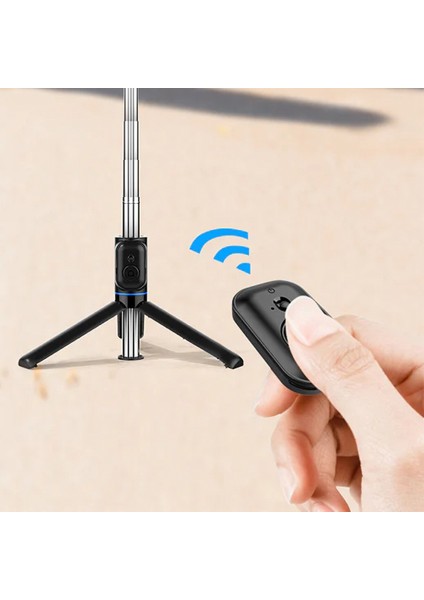 ​uzaktan Kumandalı Selfie Çubuğu Recci RSS-W03 Bluetooth 5.0 Çok Fonksiyonlu Max 1060MM 6.7 Inc fırsatları