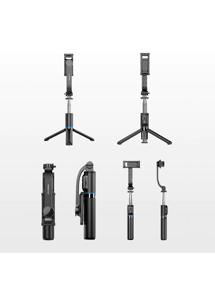 ​uzaktan Kumandalı Selfie Çubuğu Recci RSS-W03 Bluetooth 5.0 Çok Fonksiyonlu Max 1060MM 6.7 Inc indirimleri