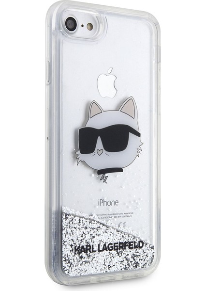 iPhone Se 2020 Uyumlu Kılıf Sıvılı Simli Choupette Head Dizayn Kapak modelleri