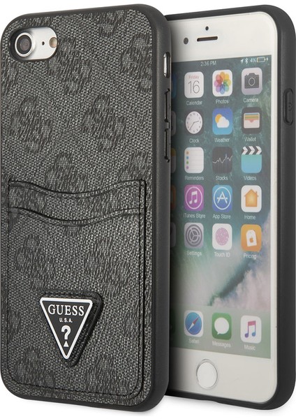 iPhone Se 2020 Uyumlu Kılıf Guess Çift Kart Bölmeli Kapak