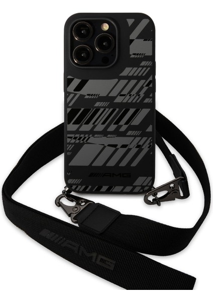 iPhone 14 Pro Uyumlu Kılıf Amg Liquid Silikon Strap Telefon Askılı Grafik Dizayn Kapak modelleri