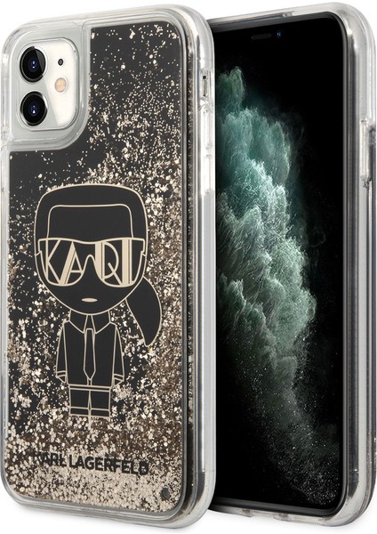 iPhone 11 Uyumlu Kılıf Sıvılı Simli Gatsby Dizayn Kapak