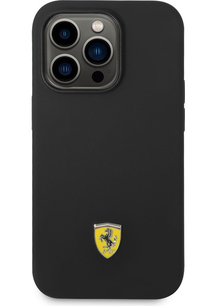 iPhone 14 Pro Uyumlu Kılıf Ferrari Magsafe Şarj Özellikli Silikon Metal Logo Dizayn Kapak fiyatları