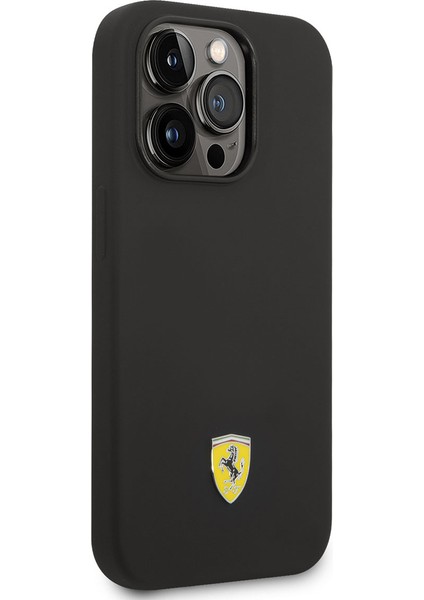 iPhone 14 Pro Uyumlu Kılıf Ferrari Magsafe Şarj Özellikli Silikon Metal Logo Dizayn Kapak indirimleri