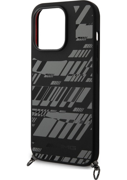 iPhone 14 Pro Max Uyumlu Kılıf Amg Liquid Silikon Strap Telefon Askılı Grafik Dizayn Kapak