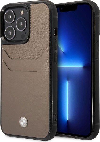 iPhone 14 Pro Max Uyumlu Kılıf Bmw Deri Kartlıklı Dizayn Kapak