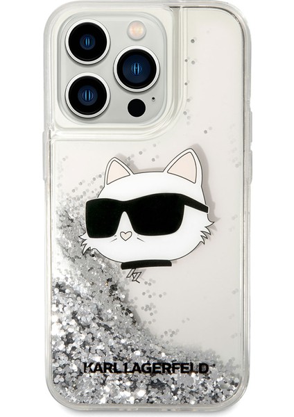 iPhone 14 Pro Max Uyumlu Kılıf Sıvılı Simli Choupette Head Dizayn Kapak fiyatları