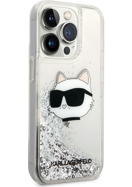 iPhone 14 Pro Max Uyumlu Kılıf Sıvılı Simli Choupette Head Dizayn Kapak modelleri