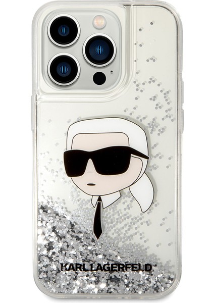 iPhone 14 Pro Max Uyumlu Kılıf Sıvılı Simli Karl Head Dizayn Kapak fiyatları