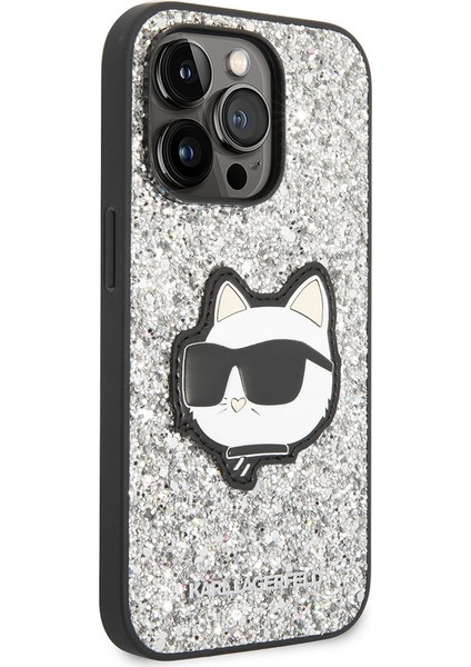iPhone 14 Pro Uyumlu Kılıf Parlak Taşlı Choupette Dizayn Kapak
