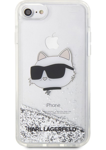 iPhone 7 Uyumlu Kılıf Sıvılı Simli Choupette Head Dizayn Kapak fiyatları