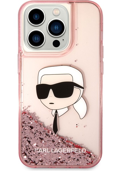 iPhone 14 Pro Uyumlu Kılıf Sıvılı Simli Karl Head Dizayn Kapak fiyatları