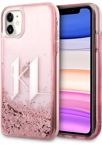 iPhone 11 Uyumlu Kılıf Sıvılı Simli Dizayn Kapak