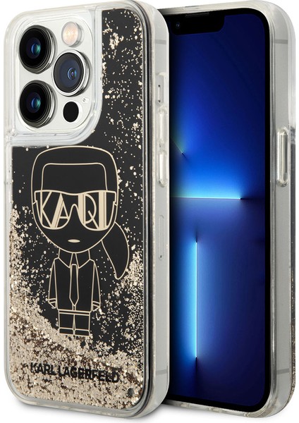 iPhone 14 Pro Uyumlu Kılıf Sıvılı Simli Gatsby Dizayn Kapak