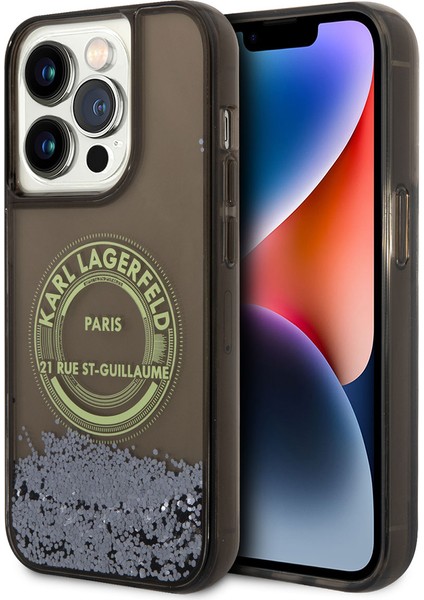 iPhone 14 Pro Uyumlu Kılıf Sıvılı Simli Rsg Dizayn Kapak