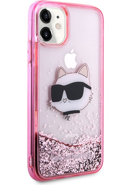 iPhone 11 Uyumlu Kılıf Sıvılı Simli Choupette Head Dizayn Kapak modelleri