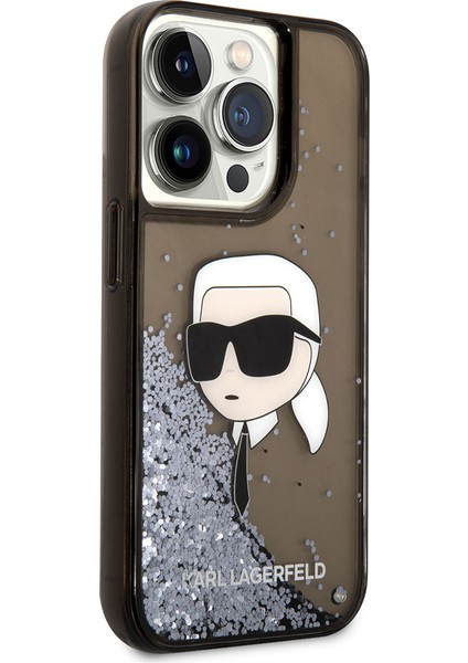 iPhone 14 Pro Uyumlu Kılıf Sıvılı Simli Karl Head Dizayn Kapak modelleri