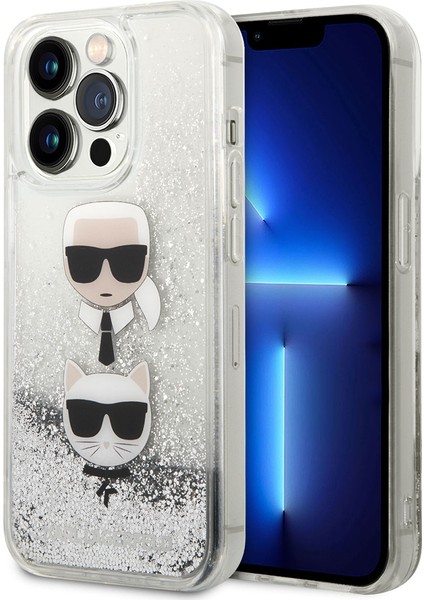 iPhone 14 Pro Max Uyumlu Kılıf Sıvılı Simli K&c Head Dizayn Kapak