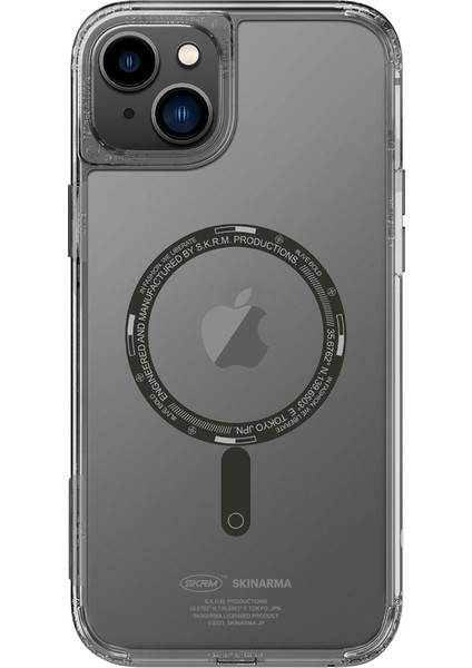 iPhone 14 Uyumlu Kılıf Skinarma Şeffaf Airbag Tasarımlı Magsafe Şarj Özellikli Saido Kapak