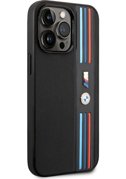 iPhone 14 Pro Max Uyumlu Kılıf Bmw Pu Deri 3 Renkli Çizgili Örgü Dizayn Kapak modelleri