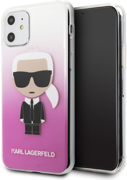 iPhone 11 Uyumlu Kılıf Yarı Transparan Karl Dizayn Kapak