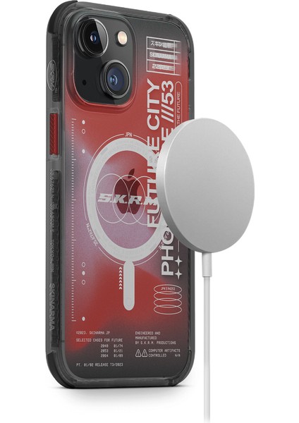 iPhone 14 Uyumlu Kılıf Skinarma Şeffaf Airbag Tasarımlı Magsafe Şarj Özellikli Shorai Kapak
