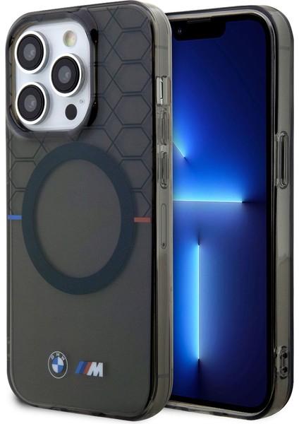 iPhone 14 Pro Max Uyumlu Kılıf Bmw Magsafe Şarj Özellikli Transparan M Dizayn Kapak