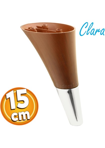 Clara Mobilya Kanepe Sehpa TV Ünitesi Baza Koltuk Ayağı Kahverengi Ceviz Krom Renk 15 cm (4 Adet) modelleri