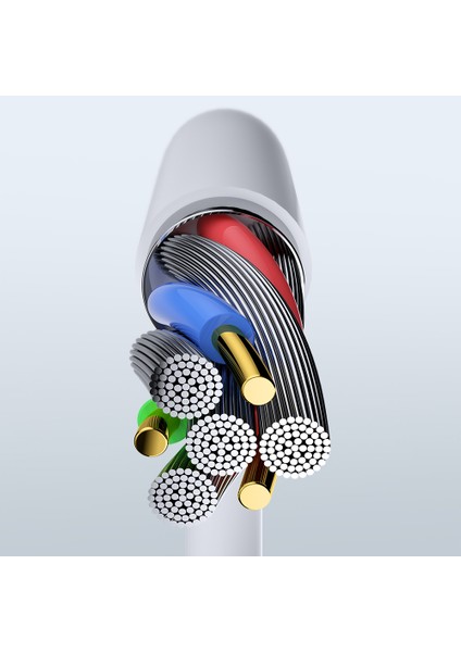 S5 1 Metre 5V/3A (Max.) Type-C Şarj ve Data Aktarım Kablosu