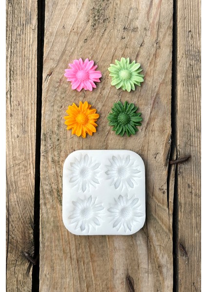 Koyun Gözü Çiçeği Dörtlü Mum Kalıbı ( Silikon ) fiyatları