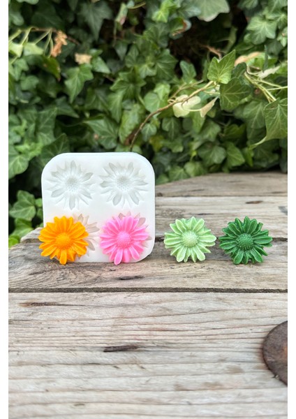 Koyun Gözü Çiçeği Dörtlü Mum Kalıbı ( Silikon ) fırsatları