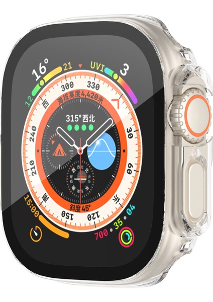 Apple Watch 8 Ultra 360 Tam Koruma (49 Mm) Pc Sert Ekran ve Kasa Koruyucu Kılıf Yüksek Kalite