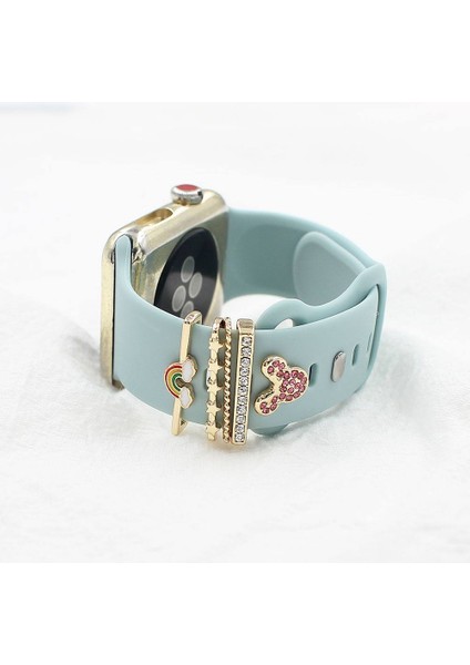 Apple Watch Kordon Süsü Paslanmaz Kararmaz Gökkuşagı