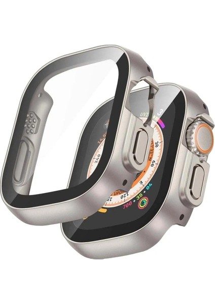 Apple Watch 8 Ultra 360 Tam Koruma (49 Mm) Pc Sert Ekran ve Kasa Koruyucu Kılıf Yüksek Kalite