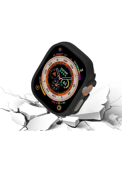 Apple Watch 8 Ultra 360 Tam Koruma (49 Mm) Pc Sert Ekran ve Kasa Koruyucu Kılıf Yüksek Kalite