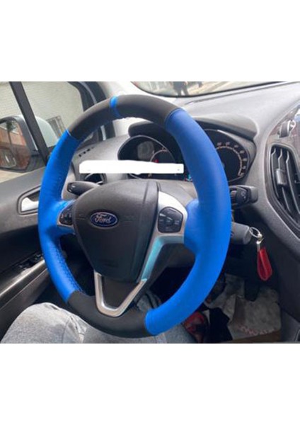 Ford Fiesta -COURİER uyumlu mavi siyah Direksiyon Kılıfı fırsatları