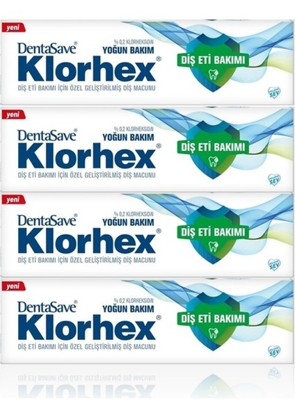 Klorhex Diş Macunu Yoğun Bakım 75 ml x 4