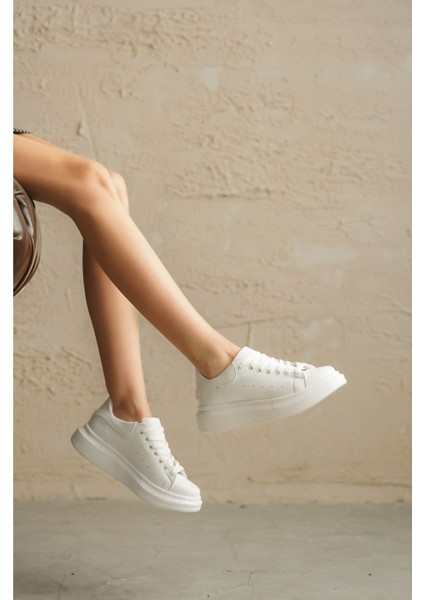 Kadın Bloom Bağcıklı Spor Ayakkabı Beyaz